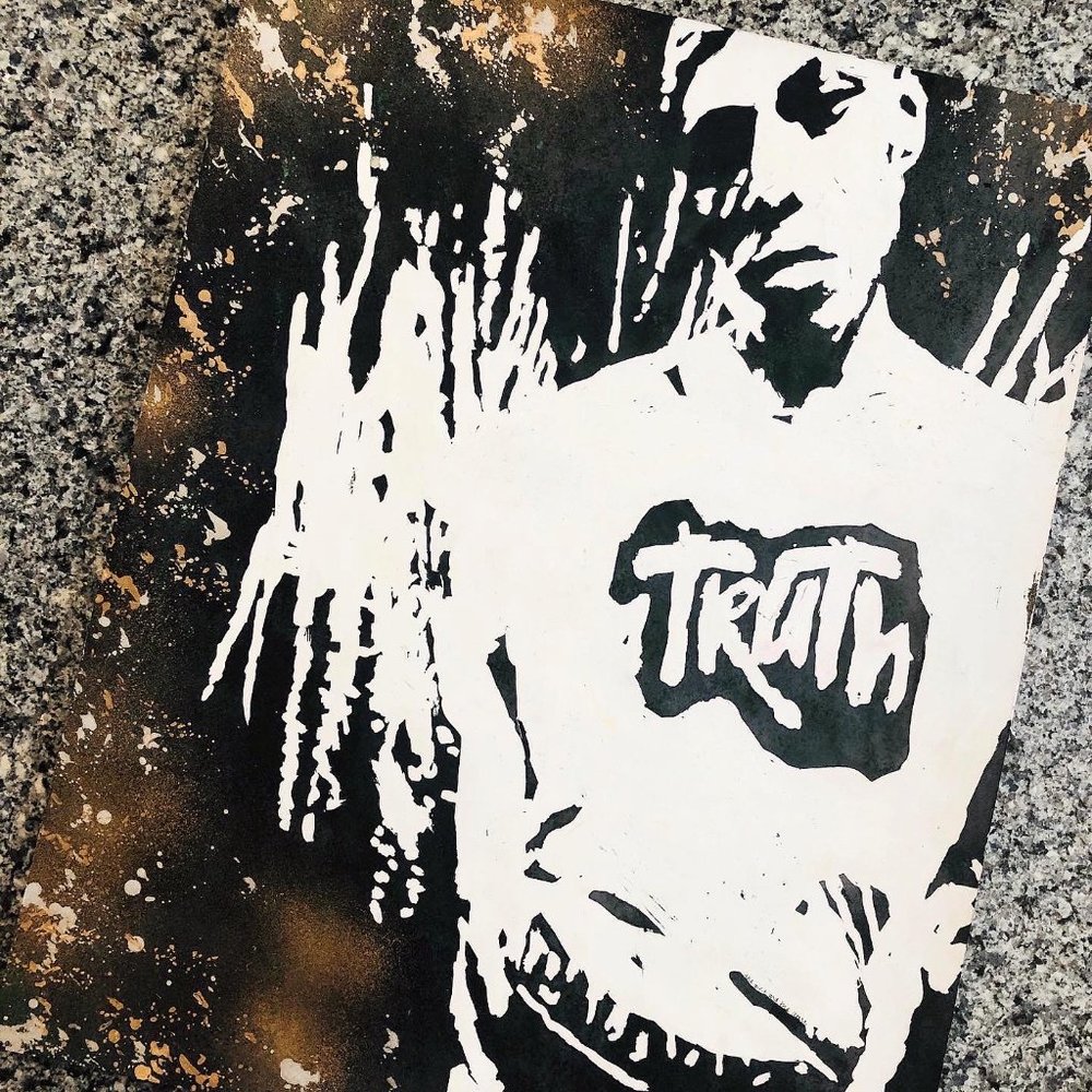 Paul Pierce "the truth" NBA Spray Painting 18x24